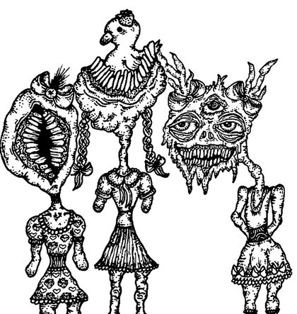 Book drawing Girl squad for Three of Cups