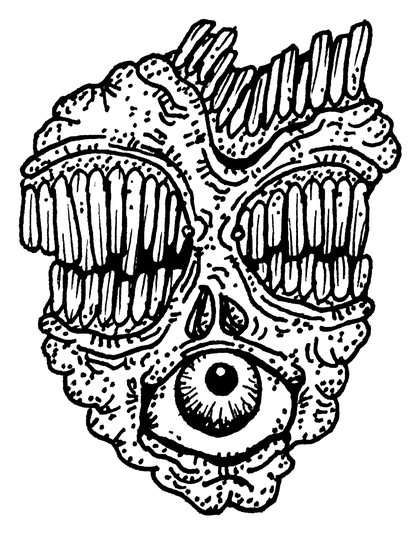 Book drawing Les Dents for Seven of Wands