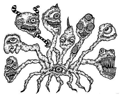 Book drawing One being many faces for XXI The World