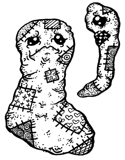 Book drawing Patch Babies for Nine of Wands