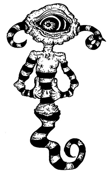 Book drawing The Cyclops for Ace of Swords